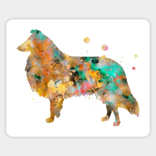 Collie Dog Watercolor Painting Sticker